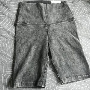 NWT Aerie Grey Wash Bike Shorts XS